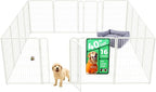 FXW Homeplus Indoor Dog Playpen, 40" H, 16 Panels, for Medium & Large Dogs | Stress-free play, Heavy-duty, Semi-open design, Easy setup, Threshold-free gate, Expandable, Patented
