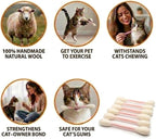 Glaciart One Swabs Cat Toys with Catnip - 6 Pk | Durable for Chew, Cute Cat Toys Interactive Kitty for Boredom, Exercise, & Play | Filled w/Organic Catnip for Anxiety & as Digestive Aid | Gift Idea