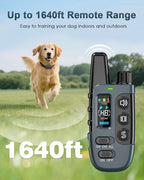 Shock Collar for Dogs, IP67 Waterproof Dog Training Collar with Remote Control, 3 Modes: Beep, Vibration, Safe Static, Rechargeable Adjustable for 15-110lbs Medium Large Dogs