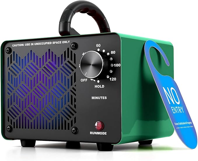 198,000mg/h Dual-Fan Ozone Odor Eliminator Ozone Machine Generator High Capacity Odor Removal Air Purifier Ionizer & Deodorizer for Car, Home, Smoke, Pets, Industrial, Basement, Commercial