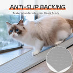Bulkniu Silicone Cat Litter Mat, 24"x16", Raised Edge Waterproof, Grey | Litter Trapping & Recycling, Easy to Clean, Non-Slip, Durable Safe & Odorless, Paw Friendly
