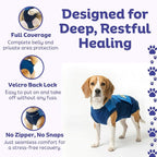 Surgi Snuggly Dog Surgery Recovery Suit - Dog Onesie for Post Surgery Recovery, Female Spay & Male Neuter - Surgical Suit for Dogs, E-Collar Cone Alternative, Double Blue - Medium - 14" - 17" (EC)