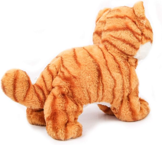 Smalody Interactive Plush Toys, Novelty Sound Control Electronic Cat Electronic Pets Robot Cat Gift for Children (Yellow) | Soft plush electronic cat pet responds to sound & movement. Safe interactive toy bringing realistic fun and joy to kids.