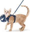 rabbitgoo Cat Harness and Leash Set, Escape Proof Vest, Cosmic Ace | Soft Breathable Mesh, Easy Adjustable Fit, Snap Buckles, Sturdy Clip, Reflective Strips, for Small & Average Cats Walks, Xs