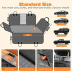 URPOWER 4 in 1 Dog Car Seat Cover for Back Seat, Waterproof Hammock | Mesh Window, Side Flaps, 600D Oxford, Scratch Resistant, Non-Slip, Easy Install, Machine Washable, Dog Seat Belt Included