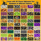 60 Pcs Halloween Dog Bandanas Bulk Adjustable Puppy Bandanas Dog Scarves Pet Grooming Bandanas Washable Holiday Dog Bandanas for Small Medium Large Dog Cat Pet Grooming Accessories Costume - Image 4