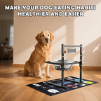 SHAINFUN 203oz Elevated Dog Water Bowl for Large Dogs with mat, Adjustable Height 10-17.8in, Tall Raised Dog Water Stand