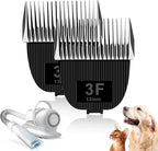 2 Pack Replacement Blade for nebot P1 Pro Pet Grooming Kit & Vacuum Size-3F | Cut Length 1/2"(13mm),Made of Ceramic Blade & Stainless Steel Blade