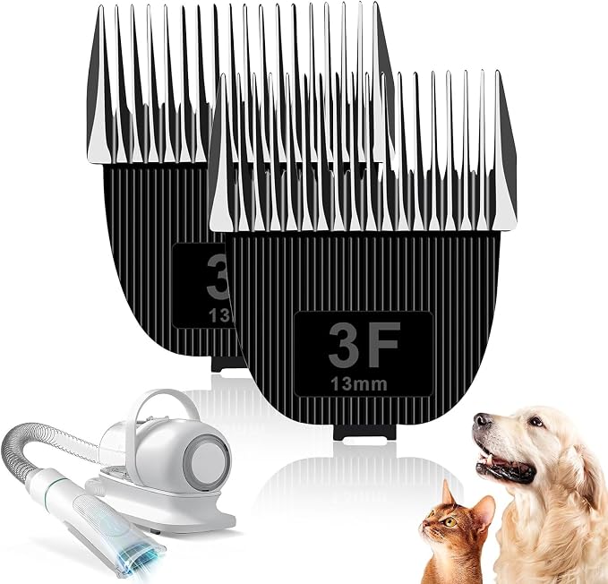 2 Pack Replacement Blade for nebot P1 Pro Pet Grooming Kit & Vacuum Size-3F | Cut Length 1/2"(13mm),Made of Ceramic Blade & Stainless Steel Blade