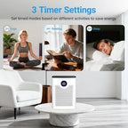 Air Purifiers for Home Large Room Up to 2216 Ft², Cobectal Pet Air Cleaner with 3-in-1 Filter, PM2.5 Air Quality Sensor, Aroma Function, Sleep Mode, Air Purifier for Living Room, Office, RVs, Black