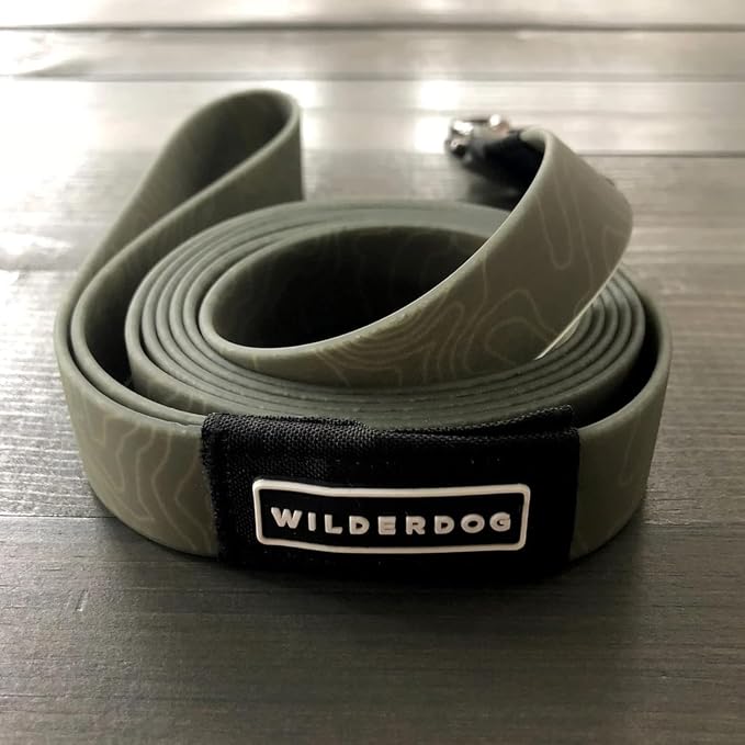 Wilderdog Waterproof Dog Leash - Repels Water & Dirt - Olive