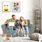 MAXIJIN Loveseat Cover Sofa Covers (55"-69"), 1-Piece Stretch Couch Covers for 2 Cushion Couch Love Seat Slipcover with Elastic Bottom for Kids,Dog (Loveseat, Diamond Pattern Light Gray)