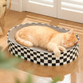Conlun Oval Cat Scratcher Bed | Scratching Bowl Lounge for Cats | Large | Corrugated Cardboard Pad | Concave Shape | No Mess Enclosed Base | Serves as Couch Furniture Protector