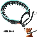 Mayerzon Martingale No Pull Collar for Medium Large Dogs | Teal Trim, S | Patented Anti Pull Dog Collar with Buckle for Walking Training, Neoprene Padding, Reflective Stitching, Adjustable, Sturdy