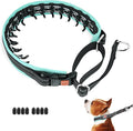 Mayerzon Martingale No Pull Collar for Medium Large Dogs | Teal Trim, L | Patented Anti Pull Dog Collar with Buckle for Walking Training, Neoprene Padding, Reflective Stitching, Adjustable, Sturdy