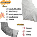 XxingSheep 4 Cave Premium Hemp Fabric XL Cat Tunnel Bed for Indoor Cats Cat Toys Cave Donut with Soft Mat
