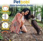 Petbobi Dog Tie-Out Cable and Stake - 20ft Heavy Duty Cable with Spring, No Tangle, 16in Ground Stake, Ideal for Yard, Camping and Beach, Suitable for Small Medium Large Dogs Up to 120 lbs, Blue | 4in Shock Spring, 16in Spiral Ground Anchor, 360° No-Ta...