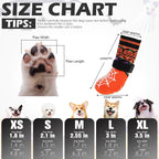 EXPAWLORER Halloween Anti Slip Dog Socks to Prevent Licking Paws, Boots & Paw Protectors with Spider Web Grippers,Doggie Booties for Hardwood Floors for Small Medium Large Senior Dogs Orange Pumpkin S