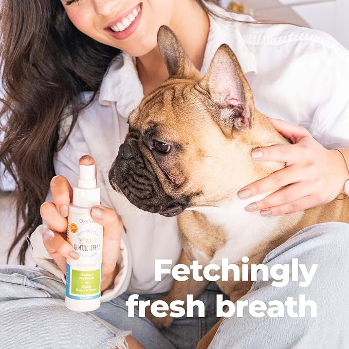 Oxyfresh Premium Tartar Control Dog and Cat Dental Spray – Freshens Breath | Fast Acting Dog & Cat Breath Freshener – Brushless Teeth Cleaning Oral Care – Helps Fight Plaque and Tartar –Baking Soda Free