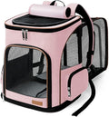Lekereise Pet Carrier Backpack Expandable Cat Backpack Carrier for Small Dogs Large Cats Puppies, Dog Backpack Carrier for Hiking Travel Outdoor Hold Pets Up to 20 25 Lbs, Pink