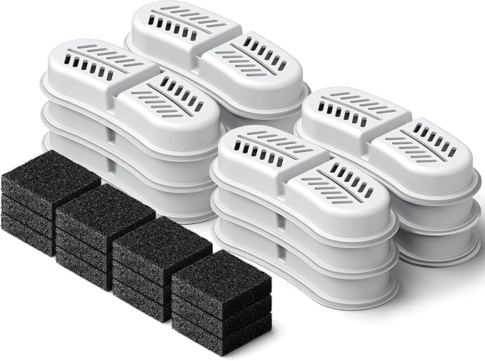 12-Pack Replacement Filters, For PUWF016, 6-Month Supply | Compatible With Battery Operated Cat Water Fountain PUWF016