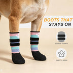 BEAUTYZOO Dog Shoes for Hot Pavement, Waterproof Dog Socks to Prevent Licking Paws & Hardwood Floors, Dog Booties Paw Protectors with Adjustable Straps & Non-Slip Sole, Small Medium Large Dogs Boots