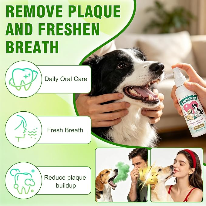 2Pcs Premium Dental Spray, Probiotic Oral Spray, Suitable for Dogs and Cats, Freshens Breath, Helps Keep Teeth Clean and Gums Healthy, Maintains Oral Hygiene - No Brushing Required (100ml)