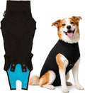 Suitical Recovery Suit for Dogs - Dog Surgery Recovery Suit with Clip-Up System - Breathable Fabric for Spay, Neuter, Skin Conditions, Incontinence - 26.4-29.9 Inches Neck to Tail - Large, Black