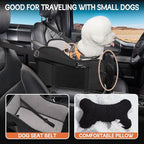 TKYZ Center Console Dog Car Seat,Pet Puppy Car Seat,Middle Console Dog Armrest Booster Seat for Small Dogs(Black)