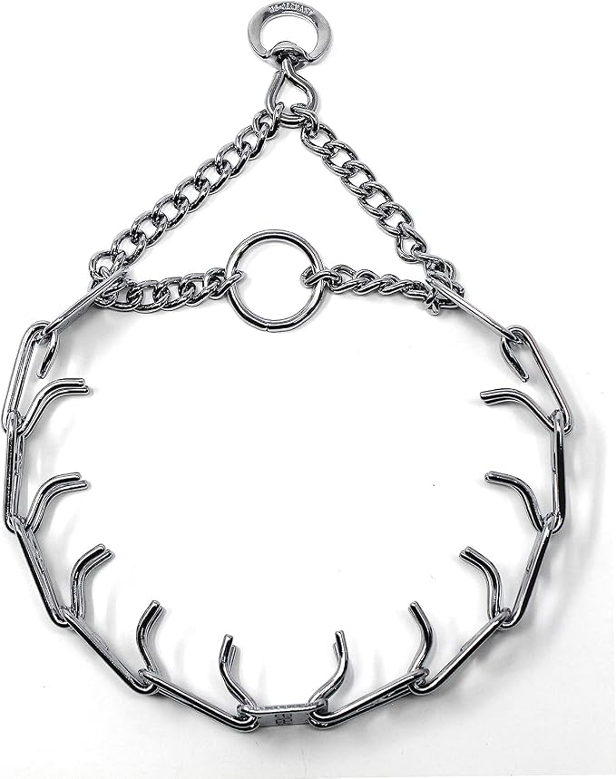 Herm Sprenger Prong Dog Training Collar - 16" Long with 2.25mm Gauge (for Dogs up to 40lbs) - Fits 13" Neck, Extendable to 19" Neck with Additional Prong Links - Chrome Plated Steel, Made in Germany