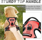BARKBAY No Pull Dog Harness Front Clip Heavy Duty Reflective Easy Control Handle for Large Dog Walking(Light Pink,S)