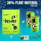 Pet N Pet 360 Counts, Unscented Dog Poop Bags Rolls, 41% Plant Based & 59% PE Poop Bags For Dogs, 24 Rolls Extra Thick Dog Waste Bag, Doggie Poo Bag
