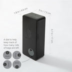 SVD.PET Dog Poop Bag Dispenser with 60 Bags (Black, Dispenser + Bags) | Wall mount or Place on Table, Holds 4 Rolls, Indoor or Outdoor Use