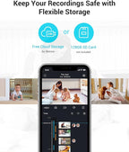blurams Indoor Cameras for Home Security, 2K Pet Camera with Phone App, 5GHz/2.4GHz Dual-Band, 360° PTZ Indoor Cameras, 2-Way Talk, Motion Tracking, 4Pack