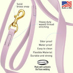 Viper Biothane K9 Working Dog Leash Waterproof Lead for Tracking Training Schutzhund Odor-Proof Long Line with Solid Brass Snap for Puppy Medium and Large Dogs, 10ft Pastel Purple