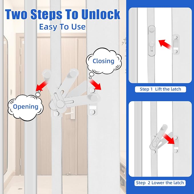 SHYUJAJIE 71 Inch Extra Tall Pet Gate for Cats | 29.92"-43" Adjustable Wide Dog Gates,Pressure Mounted Walk Through Tall Pets Gate for Doorways,Hallway,Stairs,White