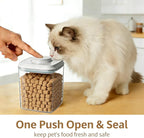 2 Pack Airtight Dog Food Storage Containers, 2.8 QT Each, One-Touch Pop Lids, BPA-Free | Clear Stackable Canisters for Pet Food & Cat Treats