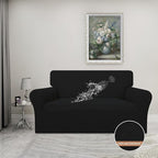 Easy-Going 100% Waterproof Loveseat Couch Cover Stretch Jacquard Sofa Cover | Dual Waterproof Sofa Slipcover, Leakproof Furniture Protector for Kids, Pets, Dog and Cat (Loveseat, Black)