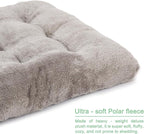 POMIU 2-Pack Washable Dog Bed, Deluxe Plush Crate Beds with Anti-Slip, Machine Washable Kennel Pad Sleeping Mat for Large, Medium and Small Dogs (2 Pack x Grey, 23.0" L x 18.0" W x 3.0" Th)