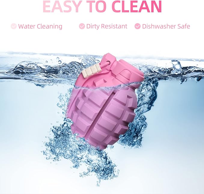 Dog Toys for Aggressive Chewers Large Breed, for German Shepherd, Indestructible Interactive Treat Dog Toys for Large Medium Breeds, Food Grade & Tough Rubber, Fun to Chew, Chase and Fetch (Pink)