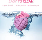 Dog Toys for Aggressive Chewers Large Breed, for German Shepherd, Indestructible Interactive Treat Dog Toys for Large Medium Breeds, Food Grade & Tough Rubber, Fun to Chew, Chase and Fetch (Pink)