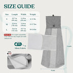 Supet Cat Grooming Wrap for Cutting Nails, Self-Adhesive Calm Cat Swaddle | Bite-Proof Mesh Hood & Thick Waist Strap Anti-Escape Anti-Scratch Bag for Nail Trimming, Medication, Ear Cleaning (Grey L)