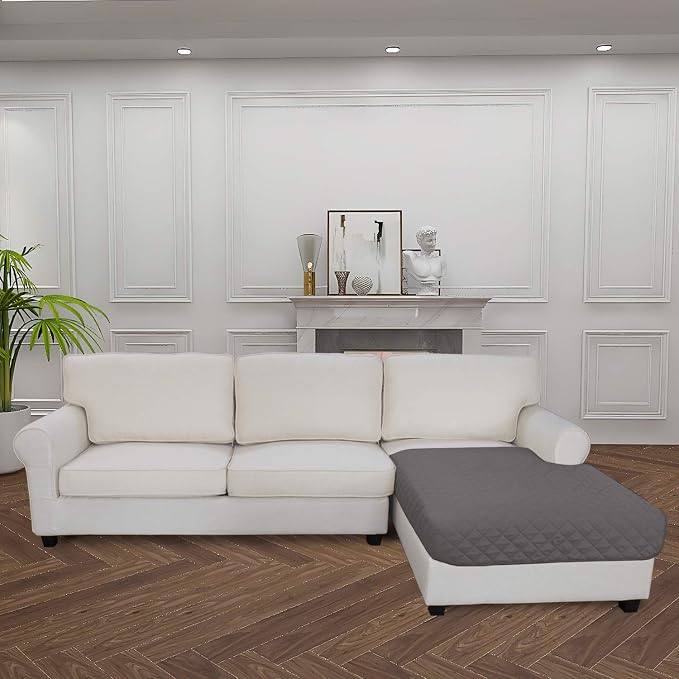 Easy-Going Sectional Couch Covers for Dogs L Shape Sofa Cover Reversible Sofa Slipcover Chaise Lounge Cover Furniture Protector Cover for Pets Dog Cat (42 x 68 inches, Gray/Gray) | Soft Sofa Slipcover For Dogs, Fits Left/Right Chaise Lounge Protector, ...