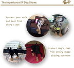 XSY&G Dog Boots,Waterproof Dog Shoes,Dog Booties with Reflective Strips Rugged Anti-Slip Sole and Skid-Proof,Outdoor Dog Shoes for Medium Large Dogs 4Pcs Leopard-Size 5