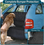 Veckle SUV Cargo Liner for Dogs - Trunk Cover with Bumper Flap Protector | Waterproof Pet Cargo Cover with Side Flaps, Dog Car Seat Cover with Non-Slip Trunk Mat, Prevents Scratches Pet Hair Mud Dirt