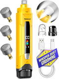 Whisper-Quiet Dog Nail Grinder 50%More Power for Sensitive Dogs,Cat | 6-Speed Pet Nail Trimmer with LED Display & 4 LED Lights, 3 Grinding Bits, No Over-Cutting,Stress-Free Grooming for All Pets