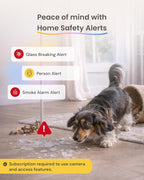 Furbo Mini 360° Pet Camera [Paid Plan Required to Activate] | Stay connected with AI Pet & Home Safety Alerts, 2K QHD View, Auto-Tracking, Video History, 2-Way Audio, Paid Plan Required