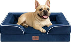 Comfort Expression Orthopedic Dog Bed for Medium Size Dog with Bolster | Waterproof Dog Couch Bed with Washable Cover & Non-Slip Bottom, Supportive Egg Crate Foam Medium Pet Bed, 30x20 Inch