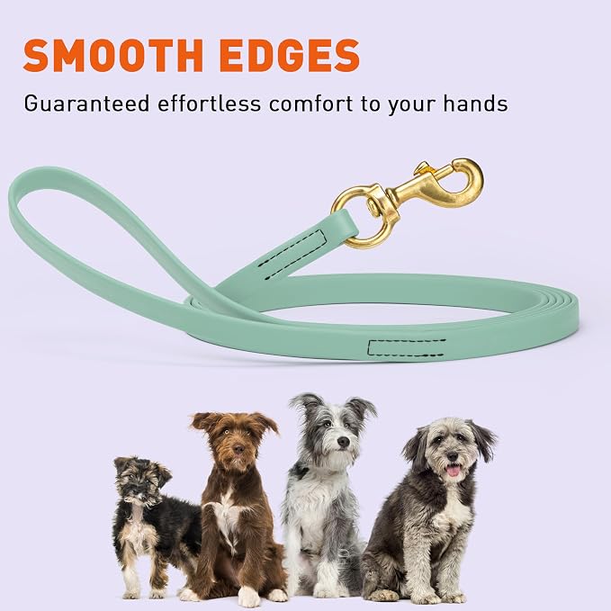 Viper Biothane K9 Working Dog Leash Waterproof Lead for Tracking Training Schutzhund Odor-Proof Long Line with Solid Brass Snap for Puppy Medium and Large Dogs, 20ft Sage Green