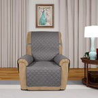 PureFit Reversible Recliner Chair Covers Couch Covers for Dogs, 19 in | Gray/Light Gray, Water Resistant Couch Protector, Washable Pet Couch Cover with Non Slip and Elastic Straps For Kids